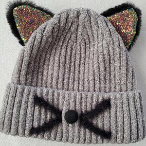 Bellady Kitty Hat Beanie Soft Whiskers Glitter Ear